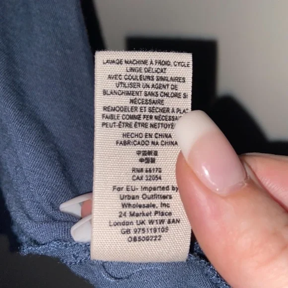 Free People Bittersweet Cold Shoulder Blue Top Size: Small - Picture 9 of 9